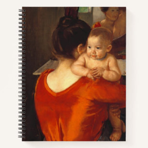 Mother in Red with Child Notebook