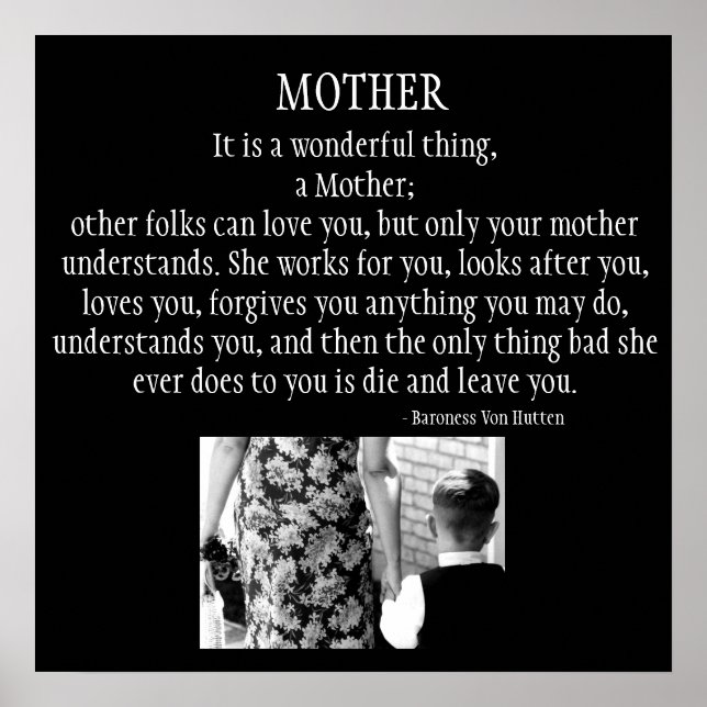 Mother Is A Wonderful Thing Poster (Front)