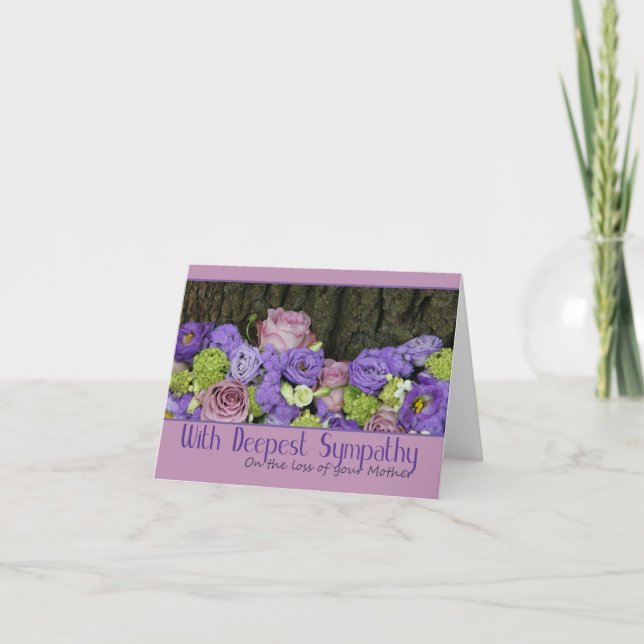 Mother loss Rose sympathy Card (Front)