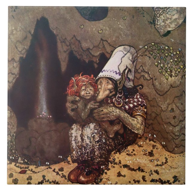 “Mother Love” by John Bauer Ceramic Tile (Front)