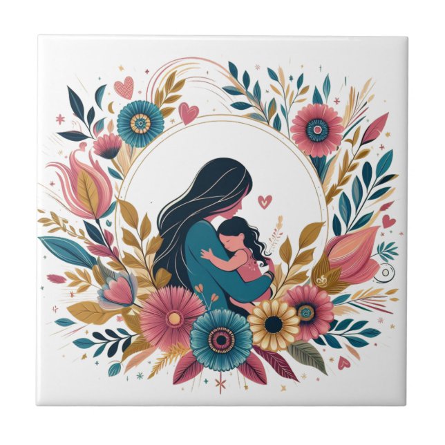 mother love ceramic tile (Front)