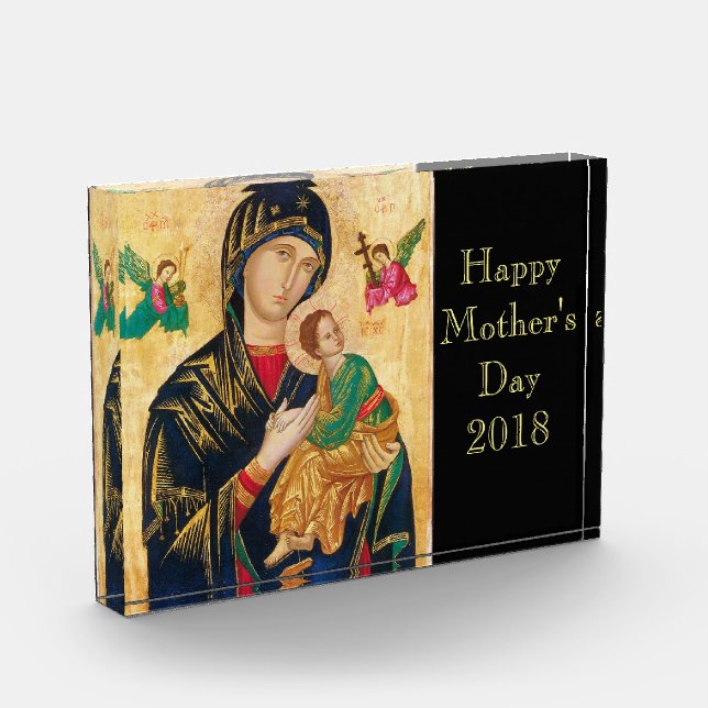 Mother Madonna of Perpetual Help Jesus Photo Block (Left)