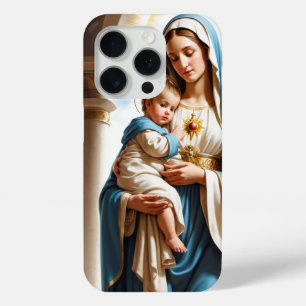 Mother Mary and Baby Jesus iPhone 15 Pro Case