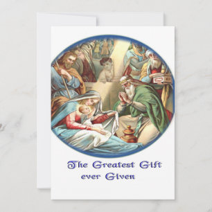 Mother Mary and baby Jesus Holiday Card