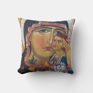 Mother Mary And Jesus Art Cushion