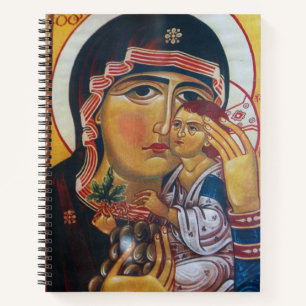Mother Mary And Jesus Art Notebook