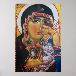 Mother Mary And Jesus Art Poster
