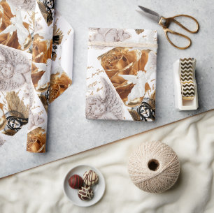Mother Mary Angel Themed Peaceful And Luxurious  Wrapping Paper