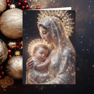 Mother Mary & Baby Jesus | Christmas Holiday Card