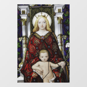 MOTHER MARY (BLOND) BABY JESUS WINDOW CLING