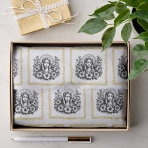 Mother Mary Catholic Christian Faith-Inspired Tissue Paper