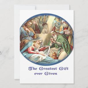 Mother Mary Christmas Holiday Card