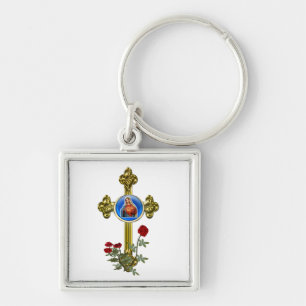 Mother Mary cross Key Ring