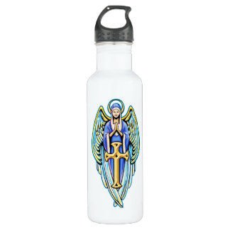 Mother Mary Guardian Angel Cross Design 710 Ml Water Bottle