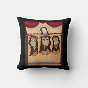 Mother Mary Jesus Christ Thorn Crown art Painting Cushion