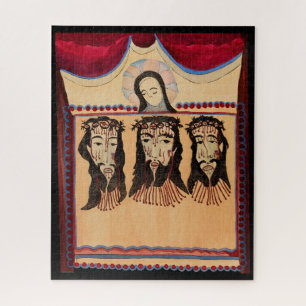 Mother Mary Jesus Christ Thorn Crown art Painting  Jigsaw Puzzle