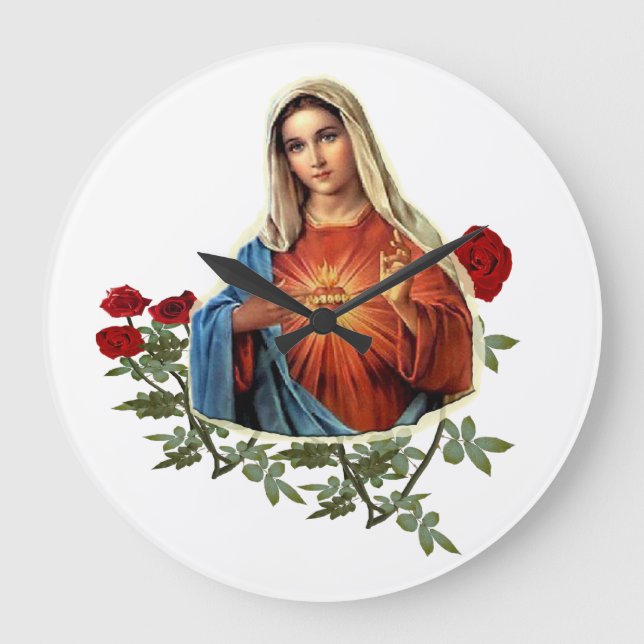 Mother Mary Large Clock (Front)