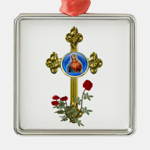 Mother MAry Metal Ornament