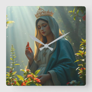 Mother Mary Queen of Heaven Clock