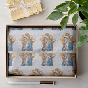 Mother Mary Religious Catholic Christian Baptism Tissue Paper