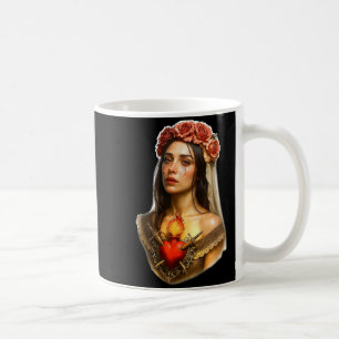 Mother Mary Sacred Heart Cry Coffee Mug