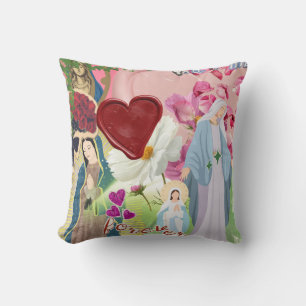 Mother Mary Scrapbook Aesthetic Heart Stamp Seal Cushion