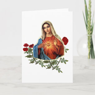 Mother Mary t-shirts Holiday Card