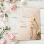 Mother Mary with Baby baptism Invitation<br><div class="desc">Mother Mary with Baby baptism</div>