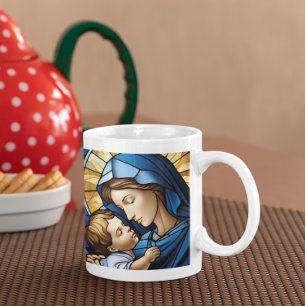 Mother Mary with Baby Jesus version 15 Coffee Mug