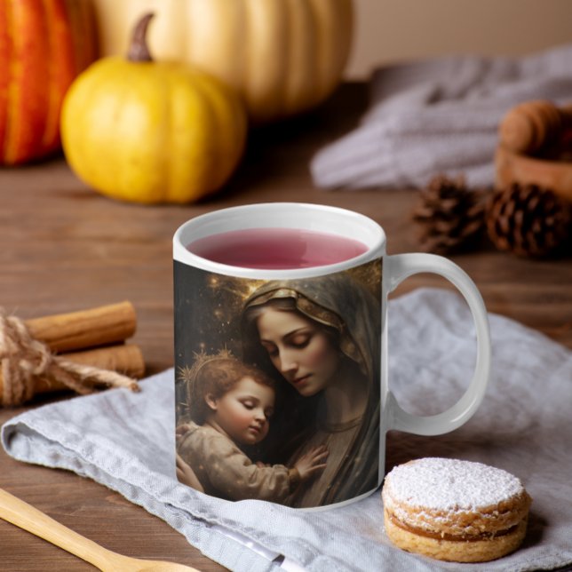 Mother Mary with Baby Jesus version 3 Coffee Mug (Mother Mary Holding Baby Jesus version 3 Coffee Mug)