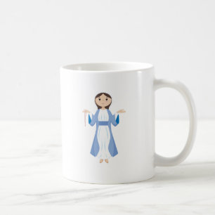 Mother Mary with Rosary Coffee Mug