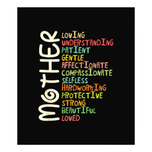 Mother Meaning Shirt I Love Mum Mothers Day Photo Print