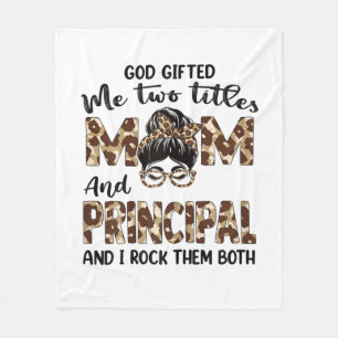 Mother Mom And Principal Mothers Birthday Fleece Blanket