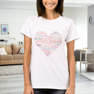 Mother mom heart word art T-Shirt