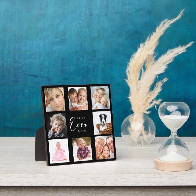 Mother mom photo collage black white plaque (Insitu)