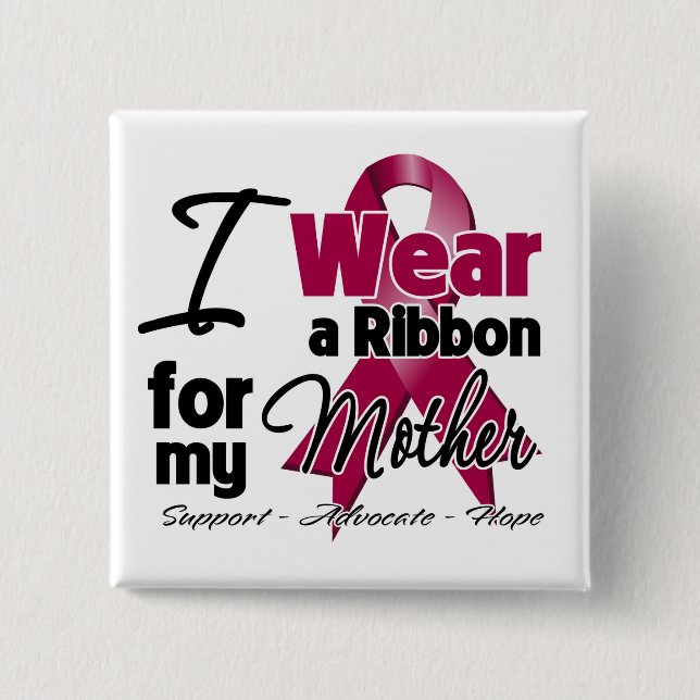 Mother - Multiple Myeloma Ribbon 15 Cm Square Badge (Front)