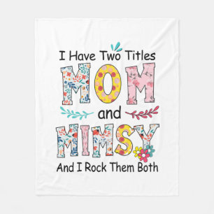 Mother Mum And Mimsy Floral Birthday Fleece Blanket