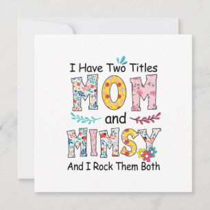 Mother Mum And Mimsy Floral Birthday Invitation