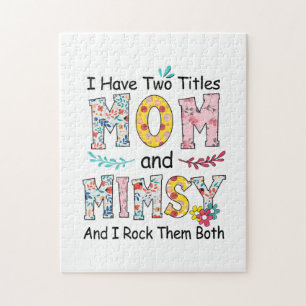 Mother Mum And Mimsy Floral Birthday Jigsaw Puzzle
