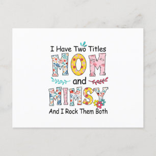Mother Mum And Mimsy Floral Birthday Postcard