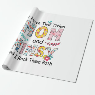 Mother Mum And Mimsy Floral Birthday Wrapping Paper
