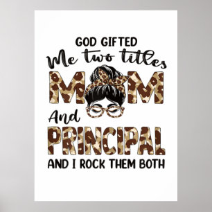 Mother Mum And Principal Mothers Birthday Poster