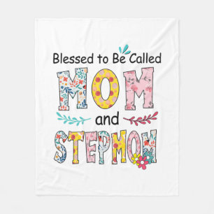 Mother Mum And Stepmom Birthday Fleece Blanket