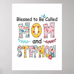 Mother Mum And Stepmom Birthday Poster