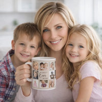 Mother mum photo collage ivory cream