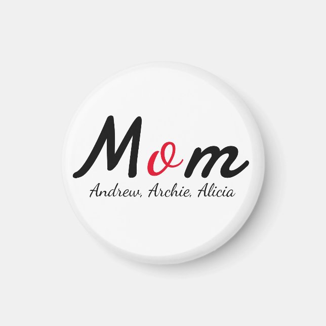 mother mummy mum kid names personalise custom   magnet (Front)