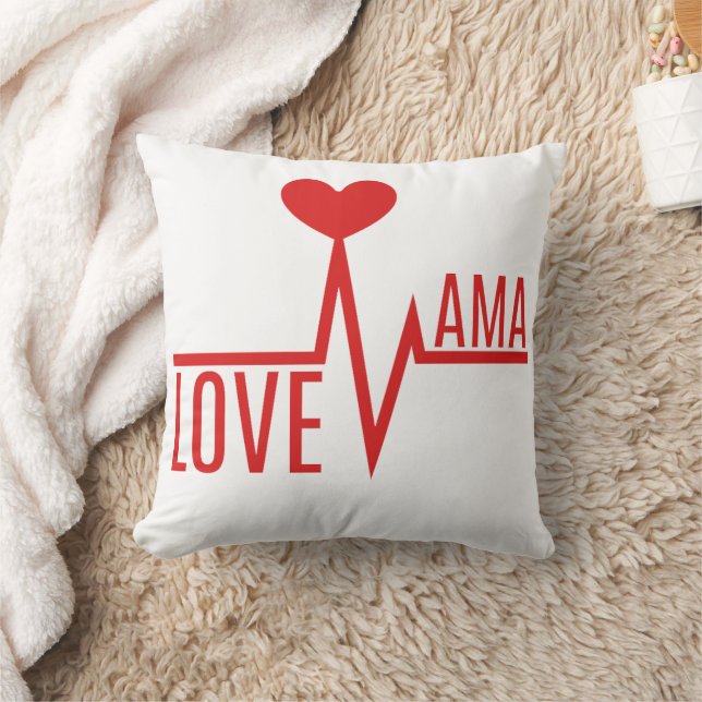 mother mummy mum love heart pulse cushion (Blanket)