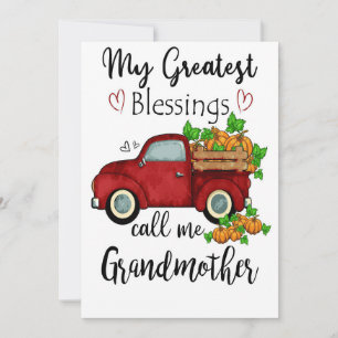 Mother My Greatest Blessings Call Me Grandmother Invitation