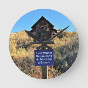 Mother Nature, Grouch Humour Round Clock