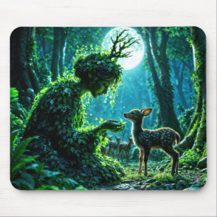 Mother nature's gentle touch on a spotted fawn mouse pad